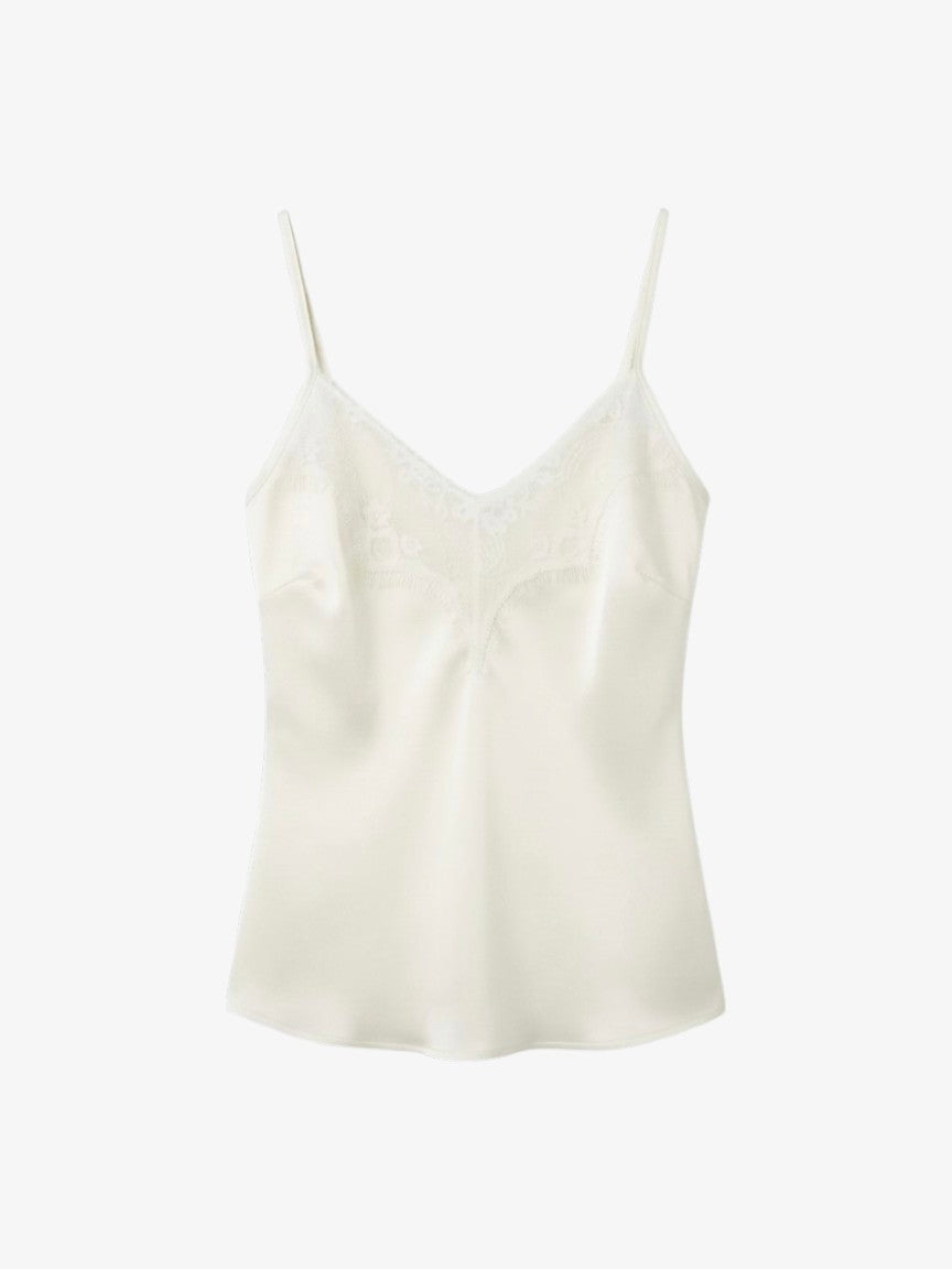 TOP SATIN DENTELLE
