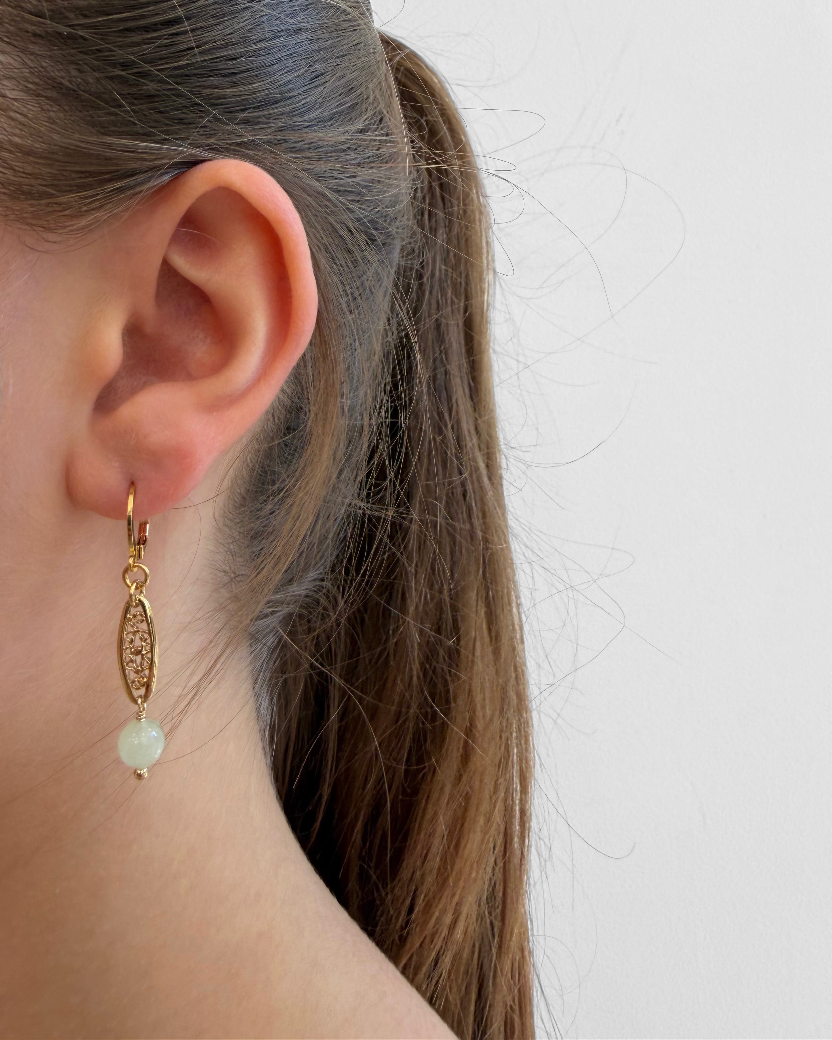 BOUCLES DENTELLE PERLE