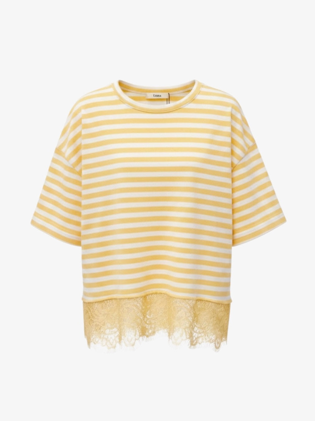 TEE SHIRT STRIPE DENTELLE