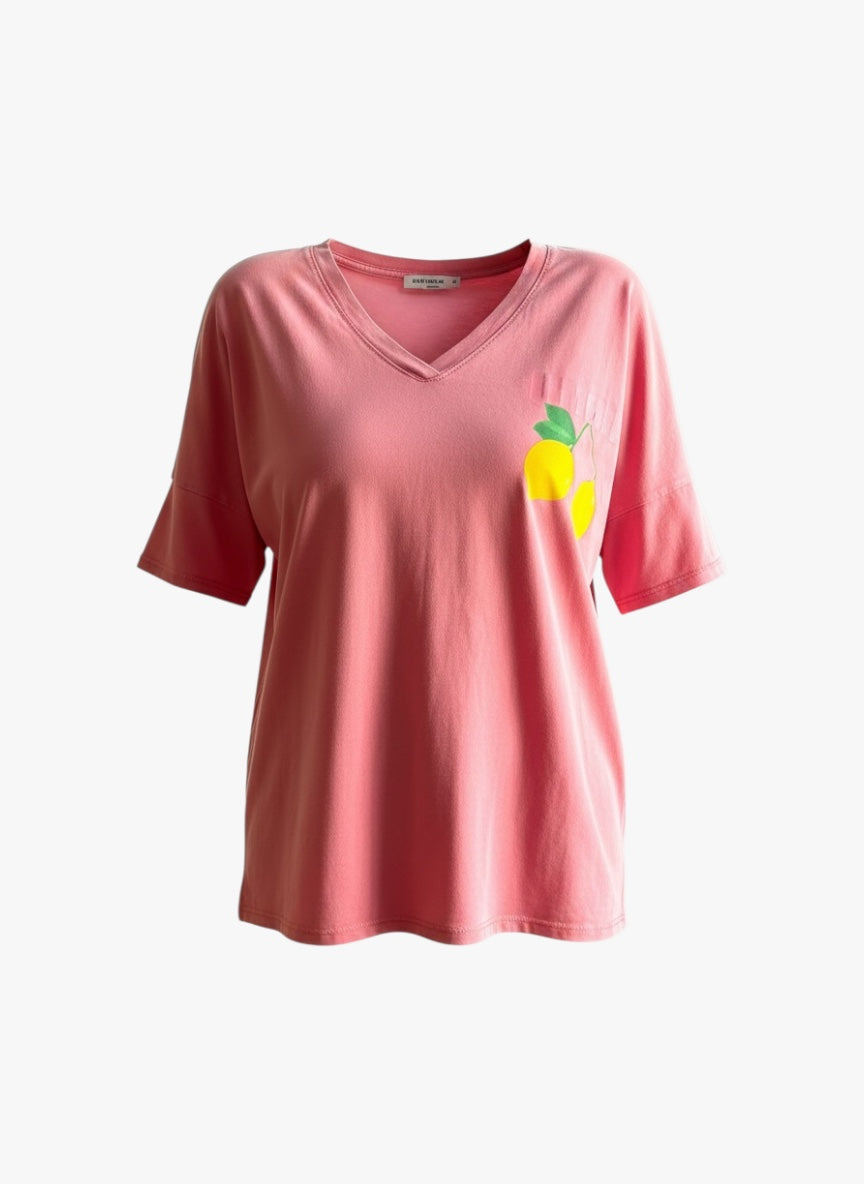 TEE SHIRT CITRON COL V