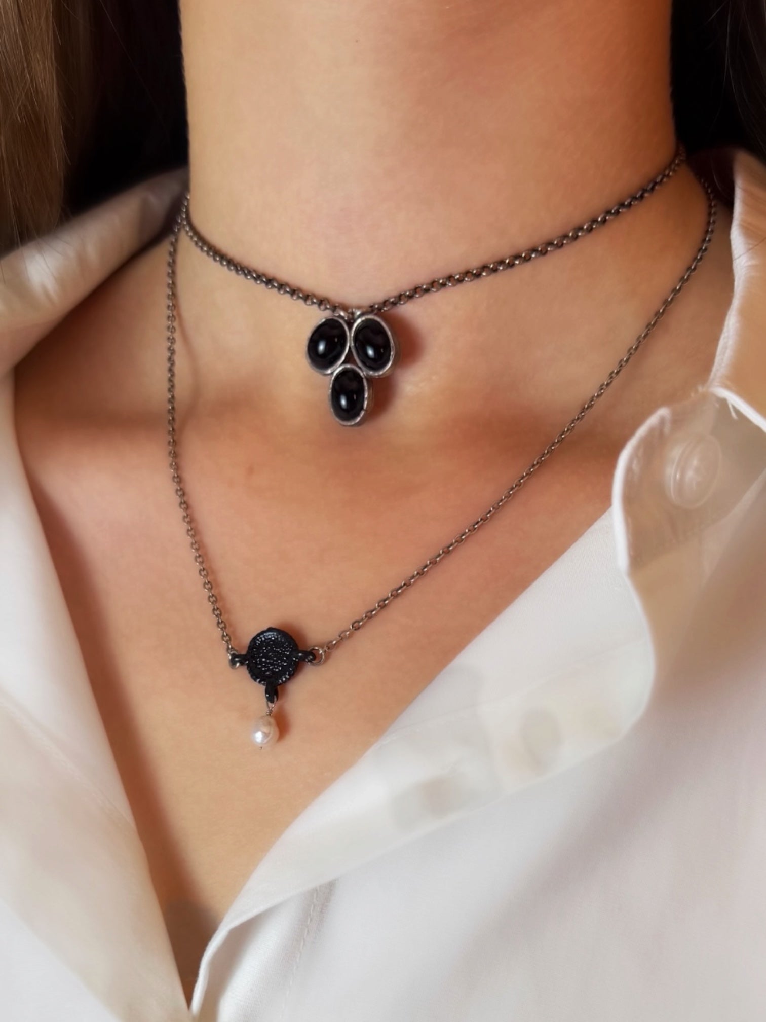 COLLIER STRASS NOIR