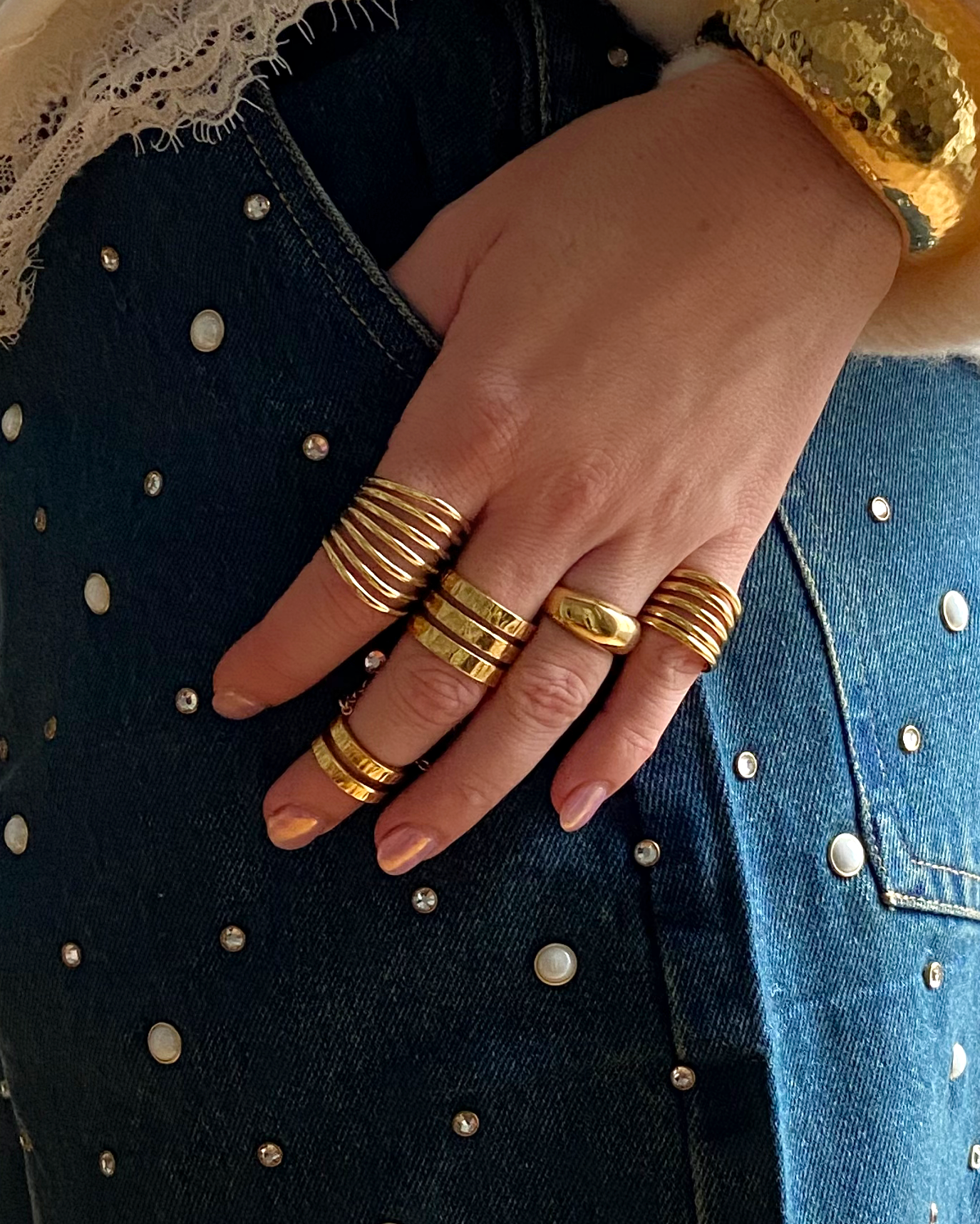 BAGUE DE PHALANGE 5 HOOPS