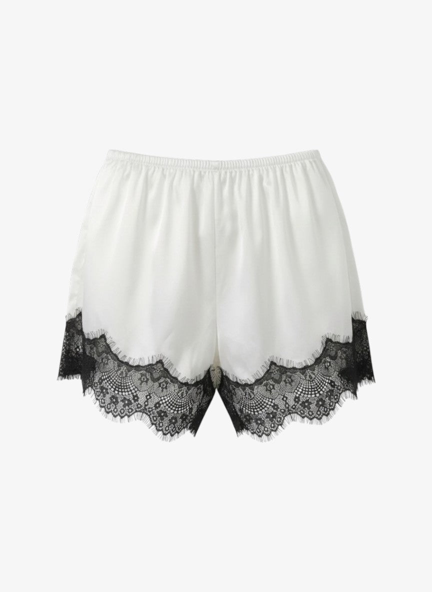 SHORT SATIN DENTELLE