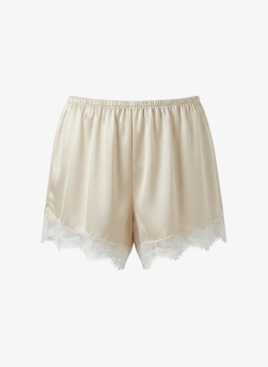SHORT SATIN DENTELLE