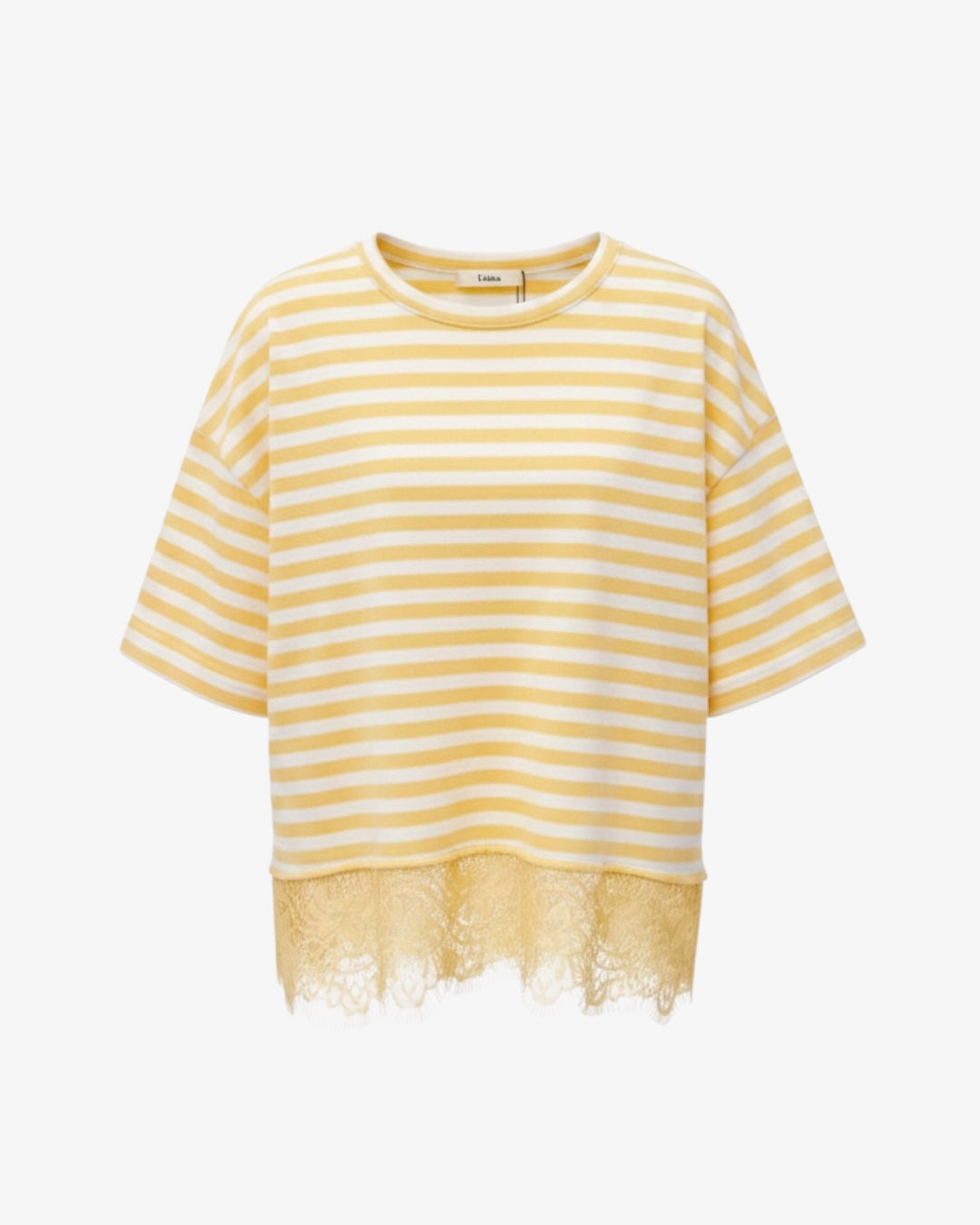 TEE SHIRT STRIPE DENTELLE