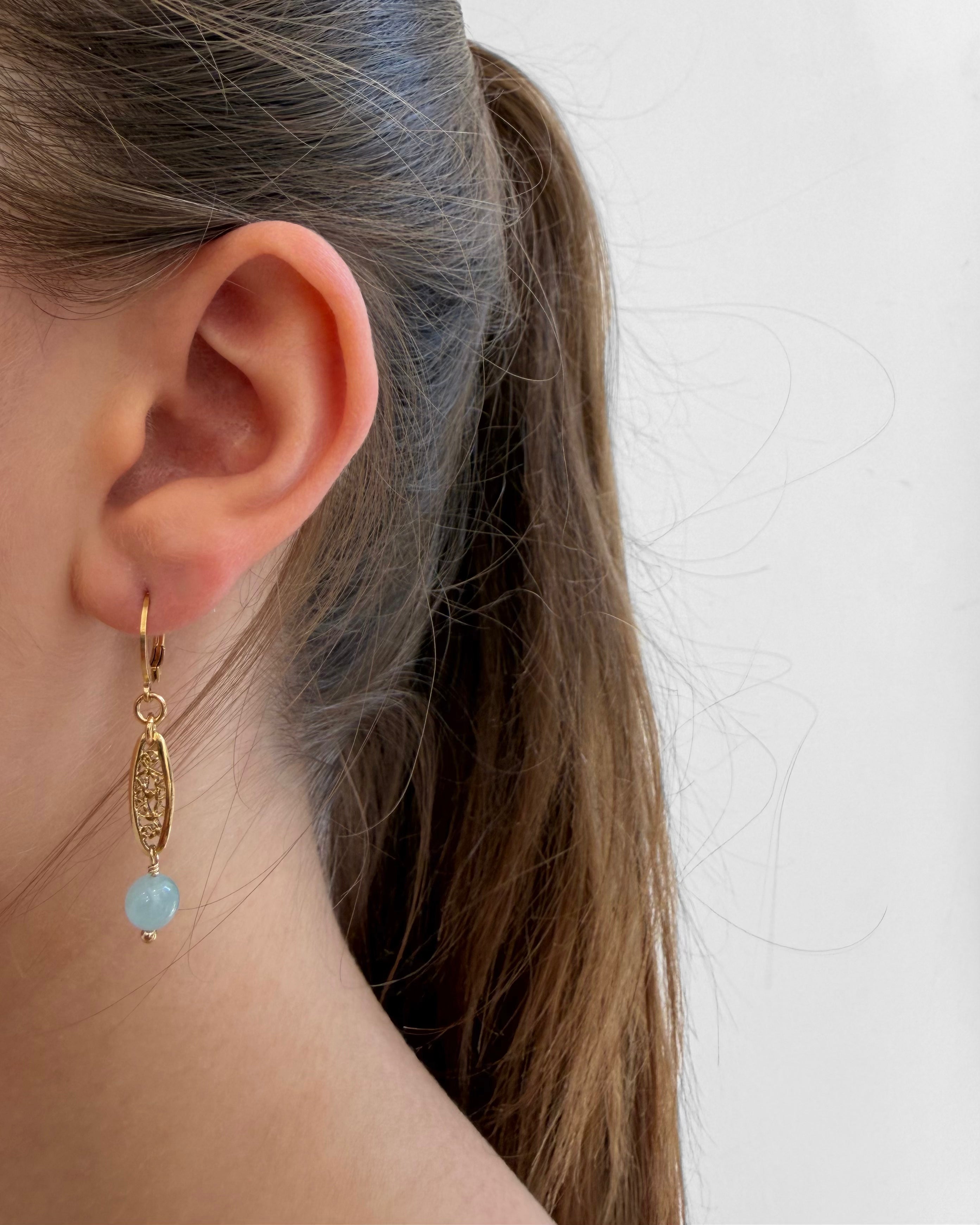 BOUCLES DENTELLE PERLE