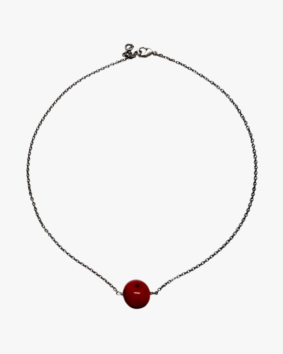 COLLIER PERLE ROUGE