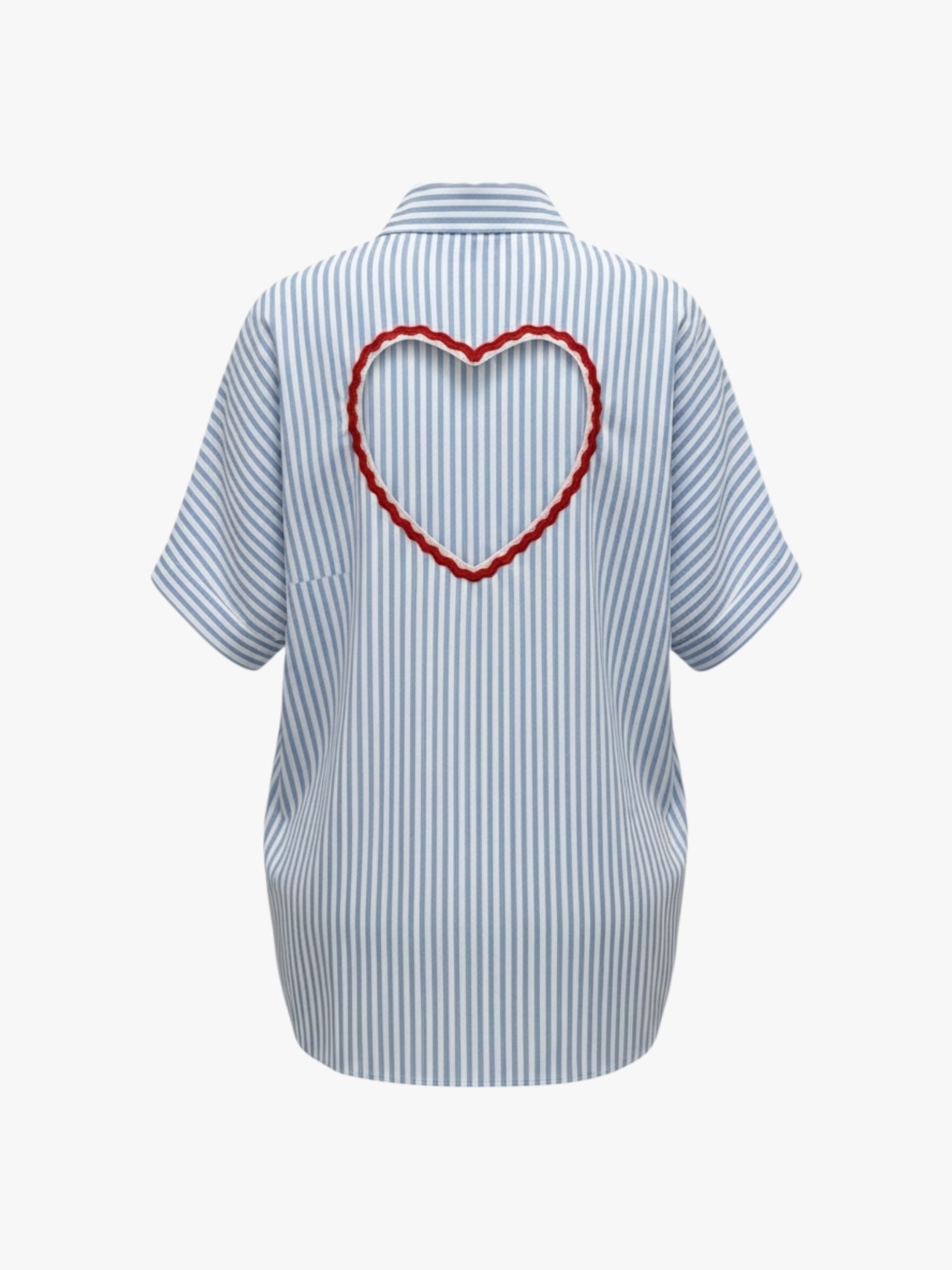 CHEMISE COEUR RAYE SANS MANCHES