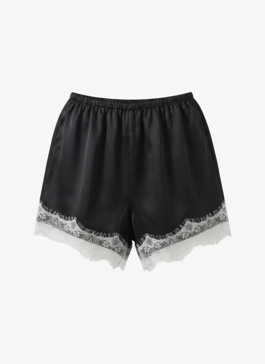 SHORT SATIN DENTELLE
