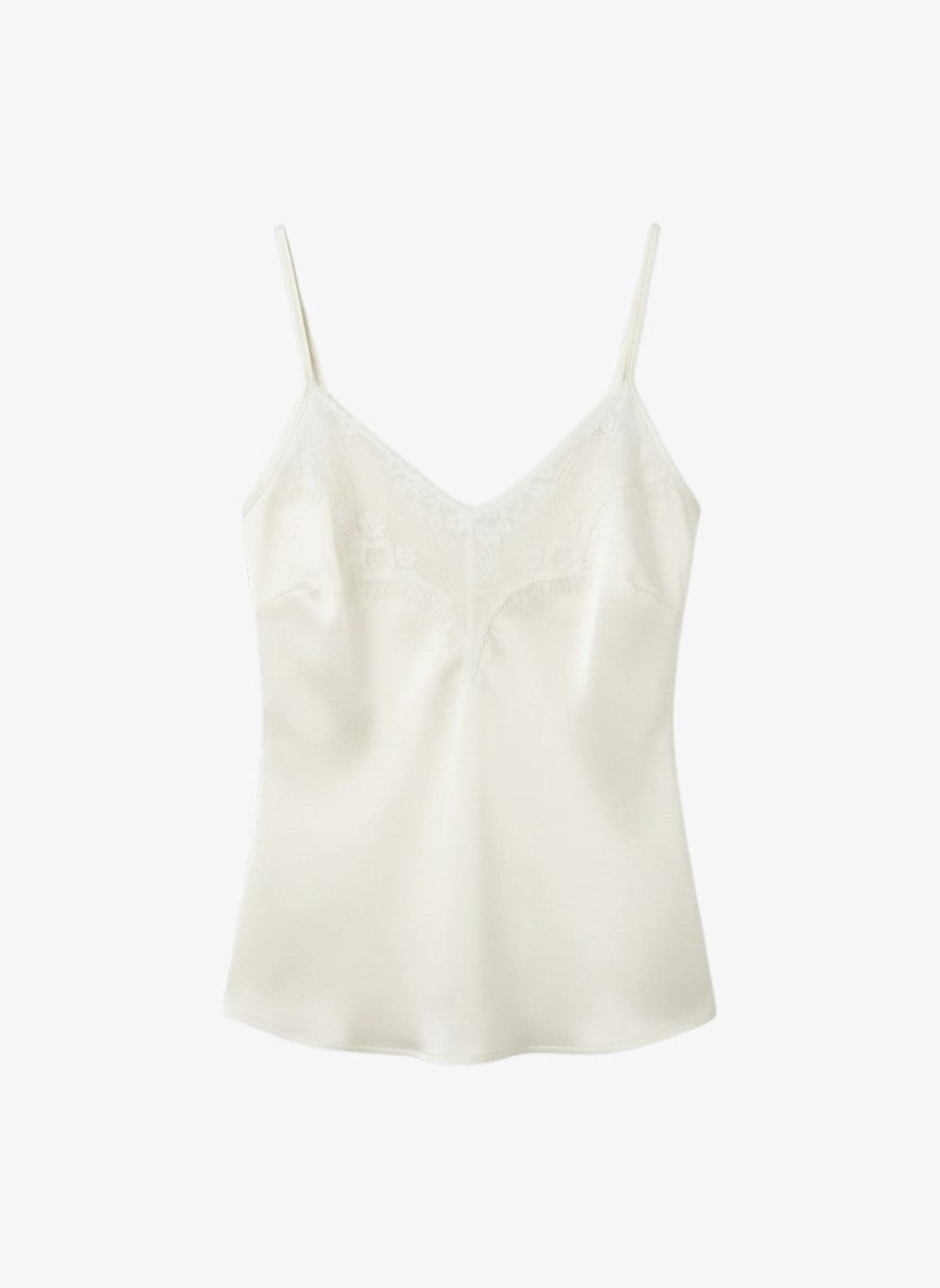 TOP SATIN DENTELLE